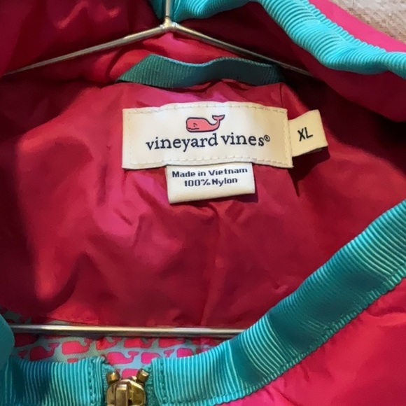 Vineyard Vines Pink vest w/Turquoise trim Size XL - Picture 2 of 4